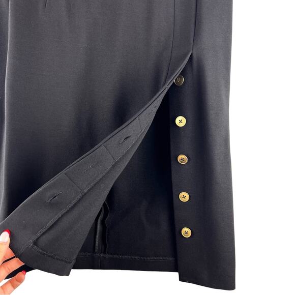 Vintage Retro Black 2-Piece Jacket and Skirt Suit Set 6 Small Career Office - Picture 10 of 13